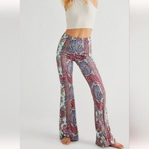 Free People Novella Royale NWT Janis Bells in Aqua Paisely size Medium.